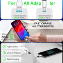 USB C Splitter Multi Charging Cable,USB A/C to USB C QC 3.0 Fast Charging[2Pack 4Ft], 4 in 2 Multi Charger Cord, with 4 Type-C Connectors Compatible with Cell Phones Tablets and More 2