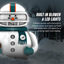 Sporticulture Miami Dolphins Inflatable Snowman Player – 7 Ft Tall Yard Decoration w/LED Lights | NFL Holiday Football Snowman | Built-in Blower Motor, Weather-Resistant, Indoor/Outdoor Use — 4