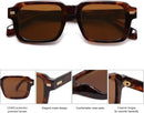 SOJOS Big Trendy Square Polarized Sunglasses Womens Mens, Retro Large Chunky Oversized Rectangle Shades SJ2345 | Brown Tortoise/Brown — 4