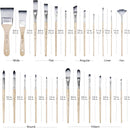 Artecho 24 Pcs Acrylic Paint Brushes Set with Case — 4