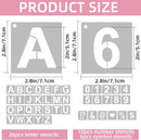 42 Piece 2 Inch Reusable Letter Stencils Symbol Numbers Stencils,Alphabet Craft Plastic Letter Set for Wood,Wall,Fabric,Rock,Signage,Door,Porch,Chalkboard DIY Projects(2-Inch Font,2.8-Inch Stencil) — 2