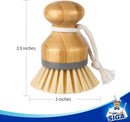 MR.SIGA Bamboo Palm Brush, Dish Scrub Brush, Bamboo Dish Brush, Pack of 2 — 7
