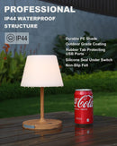 WEILAILUX Outdoor Table Lamp, Shower Lamp Waterproof (Wood Grain H9.6in) — 3