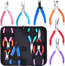 Acejoz Jewelry Making Tools Kit: 6pc Set, Including Needle Round Nose, Wire Cutters, Crimper & End Nippers for… — 1