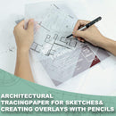 SuFly Tracing Paper for Drawing, 9'' X 12'' Tracing Paper Pad, 75 Sheets | Clear | 9 in. x 12 in. (1 Pack) — 6
