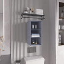 Hanging Closet Organizer 3-Shelf, Oxford Fabric Wardrobe Storage, Gray — 6
