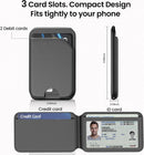 QYQBOON Mag-Safe Wallet Magnetic Wallet for Phone Lightweight Magnetic Phone Pouch Stand Adjustable Leather Mag-Safe Card Holder for iPhone 17/16/15/14/13/12 Series, Not for iPhone 13/12 Mini (Black) photo 3