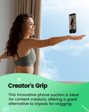 amBand Magnetic Suction Mirror Window Phone Holder, Sticky Grip Double Sided Mount for iPhone, Gym Bathroom Kitchen, Hands-Free for Makeup FaceTime Shower Viewing with MagSafe Accessories, Frost White photo 6