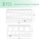 Mr. Pen- Circle Template, 2 pcs, Circle Template for Drawing Stencils | Circle, Hexagons, Squares, Triangles Template — 2