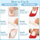 Shynek 55Pcs Metatarsal Foot Pads for Women 1/4” Thick Felt Metatarsal Pads for Foot,Ball of Foot Cushions, Adhesive Metatarsal Pads Mens for Forefoot and Pain Lessen, Plantar Fasciitis (White) 6