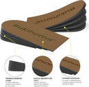 Adjustable Heel Lift Inserts for Shoes - Bukihome Orthopedic Shoe Lift for Uneven Legs 4 Layers Height Increase Insole for Heel Pain,Heel Spur,Achilles Tendonitis,Medium(Women 9-11.5/Men 7-9.5) - Brown — 4