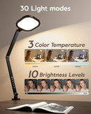 LitONES Remote LED Desk Lamp with Clamp, 2000LM, 30 Modes, Metal Arm — 6