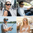 Wzerry Polarized Over Glasses Sunglasses for Women Men with Large Shades | Black/Grey + Dark Grey/Grey + White/Grey — 6