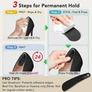 Dr. Shoesert Soft Gel Heel Grips for Shoes Too Big (4 Pairs + Shoehorn) - Black — 7