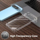 USTIYA Case for Google Pixel 9 / Pixel 9 Pro Clear TPU Four Corners Military-Grade Protection Cover Transparent Soft funda — 4
