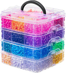 Simetufy 4200Pcs Pony Beads Bulk 24 Colors Rave Kandi Bracelet Making — 1