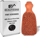 BEAUTICONE 100% Natural Terracotta Pumice Stone for Feet - Durable Callus Remover for Cracked Heels & Dead Skin - Dual Sided Foot Scrubber Pedicure Tool for Foot Care, Foot Exfoliator - Terra Glow — 1