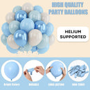 Blue Beige White Balloons Summer Coast Birthday Decor Wedding Baby Shower | Light Blue Beige | 35pcs — 7