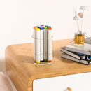 Clear Acrylic Pen Holder Round Shape, Desktop Pencil Cup Holder, Countertop Stationery Organizer for Office Desk Accessory — 6