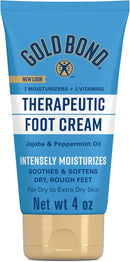 Gold Bond Therapeutic Foot Cream, With Jojoba & Peppermint Oil, Foot Moisturizer, 4 oz — 1