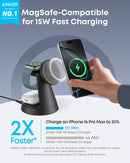 Anker MagSafe Charger Compatible, MagGo 3-in-1 Qi2 15W Charging Station photo 2