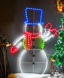 5FT 195 LED Snowman Light, Colorful Neon Light Sign Animated Christmas Decoration for Indoor Outdoor Yard Home Garden Christmas Festival Party Decoration — 1