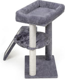YOUPET Cat Tree with Cat Scratching Post for Indoor Cats, Cat Tower with Scratching Board and Playful Toy Balls, Cat Tree Tower with Cozy Hammock,Grey — 8