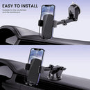 Qifutan Car Phone Holder Mount Phone Mount for Car Windshield Dashboard Air Vent Universal Hands Free Automobile Cell Phone Holder Fit for iPhone Smartphone Camera Mounts | Black-F photo 2