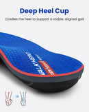 WalkHero Arch Support Inserts, Plantar Fasciitis Insoles with Max Cushion
