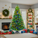 360° Rotating Prelit Christmas Tree 6.5ft - Musical Artificial Christmas Tree with Remote Control, 1036 PE & PVC Mixed Tips, 8 Modes 340 Multicolor LED Lights for Holiday Decor — 2