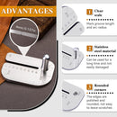 TLKKUE Leather Stitching Punch Aid Plate, Stainless Leather Punch Plate | 1 Size with scissor thimble — 2