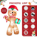 Christmas Inflatable Gingerbread Man, Blow Up Holiday Party Decor with Build-in LED Lights, Waterproof Inflatable Christmas Decorations for Outdoor Roof Yard Lawn Garden Indoor (Brown, 8FT) — 8
