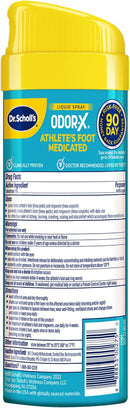 Dr. Scholl's ODOR-X ATHLETE'S FOOT MEDICATED LIQUID SPRAY, 5.3 Oz // 24-Hour Relief of Itching & Burning, Instantly Cools, Cures & Prevents Most Athlete's Foot, Destroys Odors Instantly — 8
