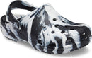 Crocs Kids Classic Watercolor Marbled Clog – Black/White — 5