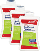 Leader Foot Powder, Moisture Absorbing, Talc-Free, Powder for Skin Folds & Most AF, Jock Itch, Prevents Recurrence, 2.5 Ounce — 1