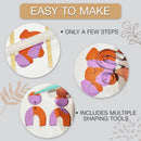 JOiFULi 132 Pc- Complete DIY Friendship Craft Set for Teens, Ages 12+ Aesthetic Polymer Clay Earring Jewelry Craft… — 4