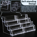 xydstay Acrylic 4-Tier Business Card Holder for Desk with 8 Pockets — 6