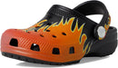 Crocs Kids Classic Graphic Clog – Black/Multi Flames — 7
