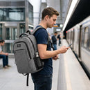 MATEIN Grey 17 Inch TSA Friendly Travel Laptop Backpack for Women and Men | Light Gray — 8
