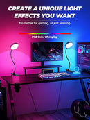 Clip on Light,10 RGB Colors+10 Brightness Small Desk Lamp with Clamp Light — 5
