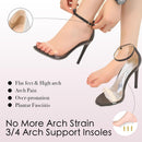 2 Pairs 3/4 Gel High Heel Insoles and 2 Pairs Heel Grips, Self-Adhesive Arch Support. Relieves Foot Pain, Fits Pumps, Sandals, Dress Shoes, Flats, Sneakers (Black, Women's 5-9) - Black | Women's 5-9 — 6