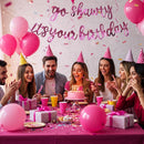 BEISHIDA Bright Pink Pre-Strung Go Shawty It's Your Birthday Banner Decor — 5