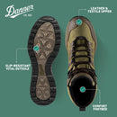 Danner Vital Trail 5" Waterproof Hiking Boots for Men - Brown/Olive — 4