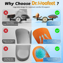Dr.woofeet 3/4 Orthotic Insoles for Plantar Fasciitis - 3.5cm Arch Support - X-Large: Men's 11.5-14 / Women's 12.5-15 — 3