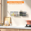 FAMNONE 2-Pack Adhesive Cabinet Door Organizer, 5.9" Inside Cabinet Storage — 5
