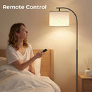 SIBRILLE Floor Lamp with Linen Shade, Arc Dimmable Tall Standing Lamp with Remote Control, Modern Floor Reading… — 3