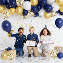 Zesliwy Navy Blue White Gold Balloons Set, 50pcs 12 In, Latex, Party Decor — 7