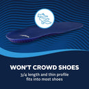 Airplus Gel Orthotics 3/4 Length for Men and Women, Designed to Fit in Any Shoe, Supports Your Heel, Arch, and Ball of Foot - Women's - Men's / M 7-13 — 7