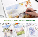 Fuumuui Watercolor Paper Block 9x12 Inch, Smooth Surface 100% Cotton Watercolor Paper, 22 Sheets, 140lb/300gsm, Hot Press, Acid-Free, Art Paper for Painting & Drawing, Wet, Mixed Media | Green Hot Press | 9“×12” — 7