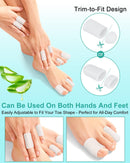 16-Pack Silicone Toe Protectors and Caps, Gel Toe Covers Bandage Sleeves for Women & Men Pain Relief, Cushion Pads for Corns, Calluses, Blisters, Toenails Loss(Clear, Mixed Sizes, 4L+8M+4S) — 4